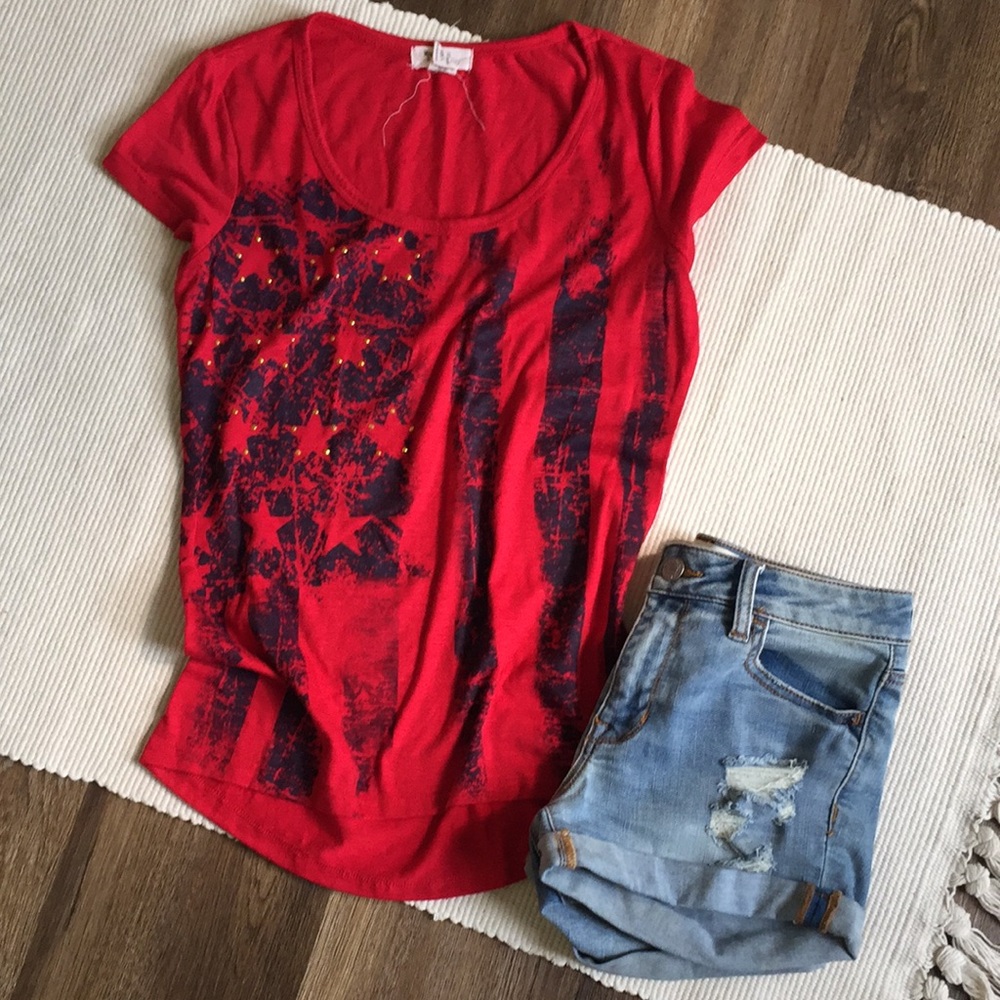 American Flag Graphic Tee